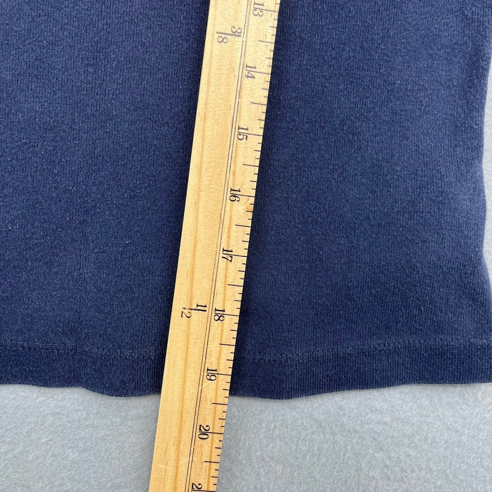 Tommy Girl Jeans Vintage Navy Blue Long Sleeve Rhinestone Star Shirt Womens M - Picture 12 of 13